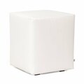 Howard Elliott Universal Cube Cover Faux Leather Avanti White - Cover Only Base Not Included C128-190